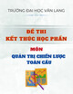 Đề thi kết thúc học phần học kì 2 môn Quản trị chiến lược toàn cầu năm 2024-2025 có đáp án