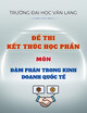 Đề thi kết thúc học phần học kì 1 môn Đàm phán trong kinh doanh quốc tế năm 2024-2025