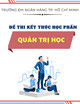 Đề thi kết thúc học phần Quản trị học năm 2022-2023