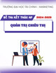 Đề thi kết thúc học phần Quản trị chiêu thị năm 2024-2025 (Hình thức thi: Tiểu luận)